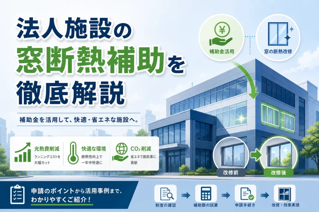 窓補助金で失敗しない法人施設の先進的窓リノベ2026攻略法