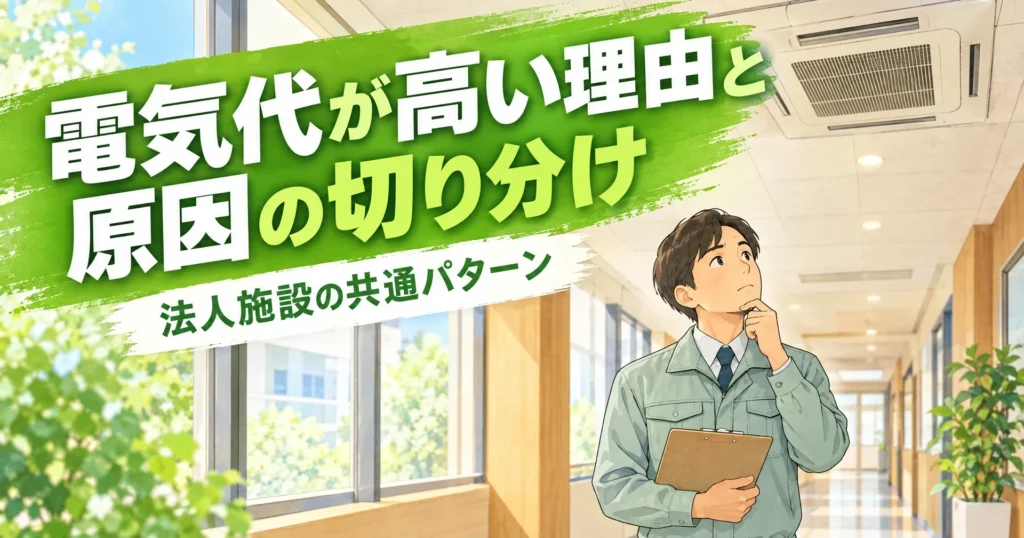 電気代が高い理由｜法人施設に多い共通パターンと原因の切り分け方