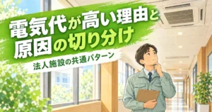電気代が高い理由｜法人施設に多い共通パターンと原因の切り分け方