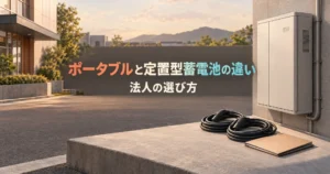 ポータブル蓄電池と定置型の違い｜法人が押さえる選定基準と使い分け